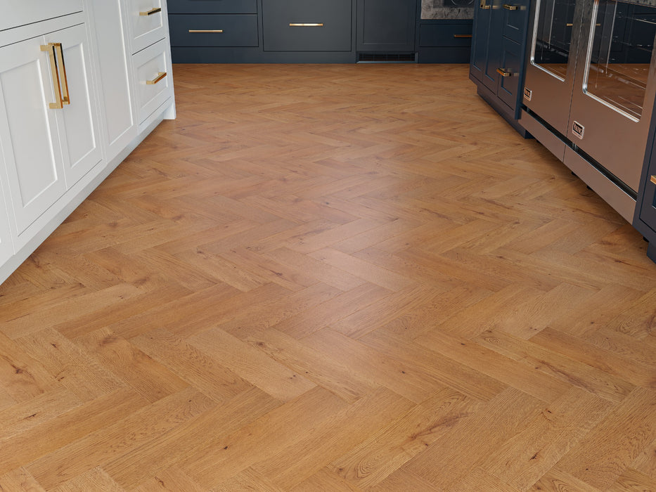 Prestige Herringbone Noble Oak Brushed & Oiled Engineered Wood Flooring