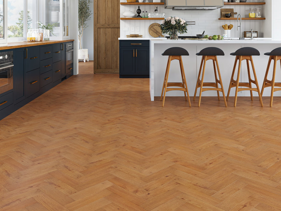 Prestige Herringbone Noble Oak Brushed & Oiled Engineered Wood Flooring