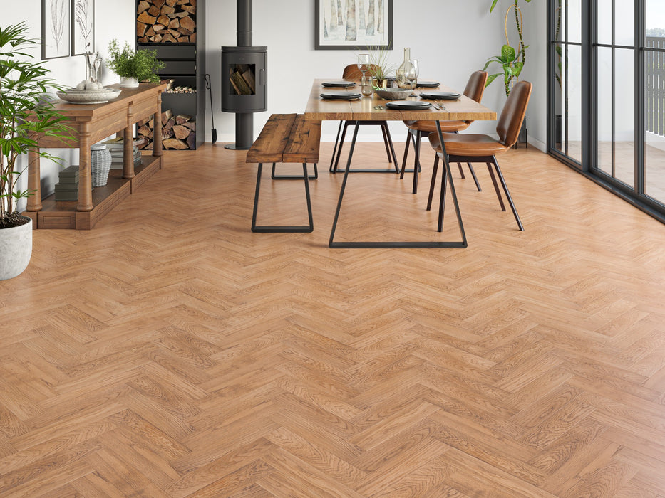 Prestige Herringbone Elite Oak Smooth Oiled Engineered Wood Flooring