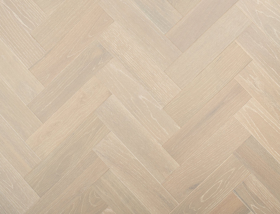 Prestige Herringbone Celestial Oak Brushed & Lacquered Engineered Wood Flooring