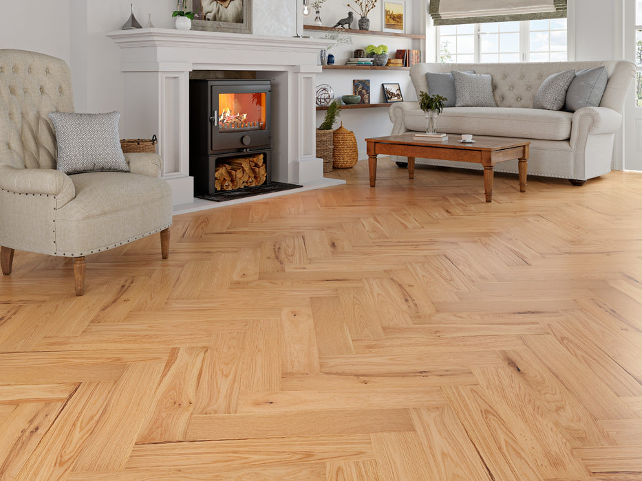 Prestige Herringbone Signature Oak Brushed & Oiled Engineered Wood Flooring