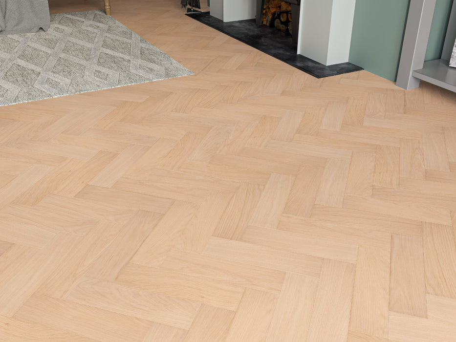 Prestige Herringbone Sovereign Oak Unfinished Engineered Wood Flooring