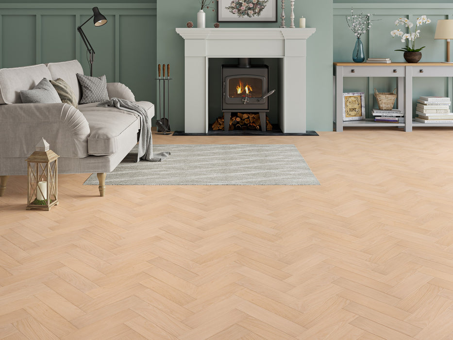 Prestige Herringbone Sovereign Oak Unfinished Engineered Wood Flooring