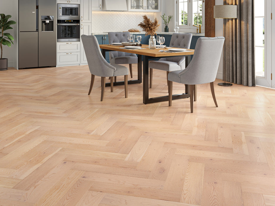 Prestige Herringbone Legacy Oak Smooth Oiled Engineered Wood Flooring