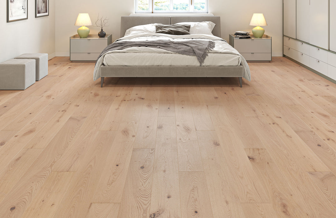 Majestic Series Prime Oak Smooth Lacquered Engineered Wood Flooring