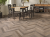 Golden Oak LVT herringbone flooring room scene