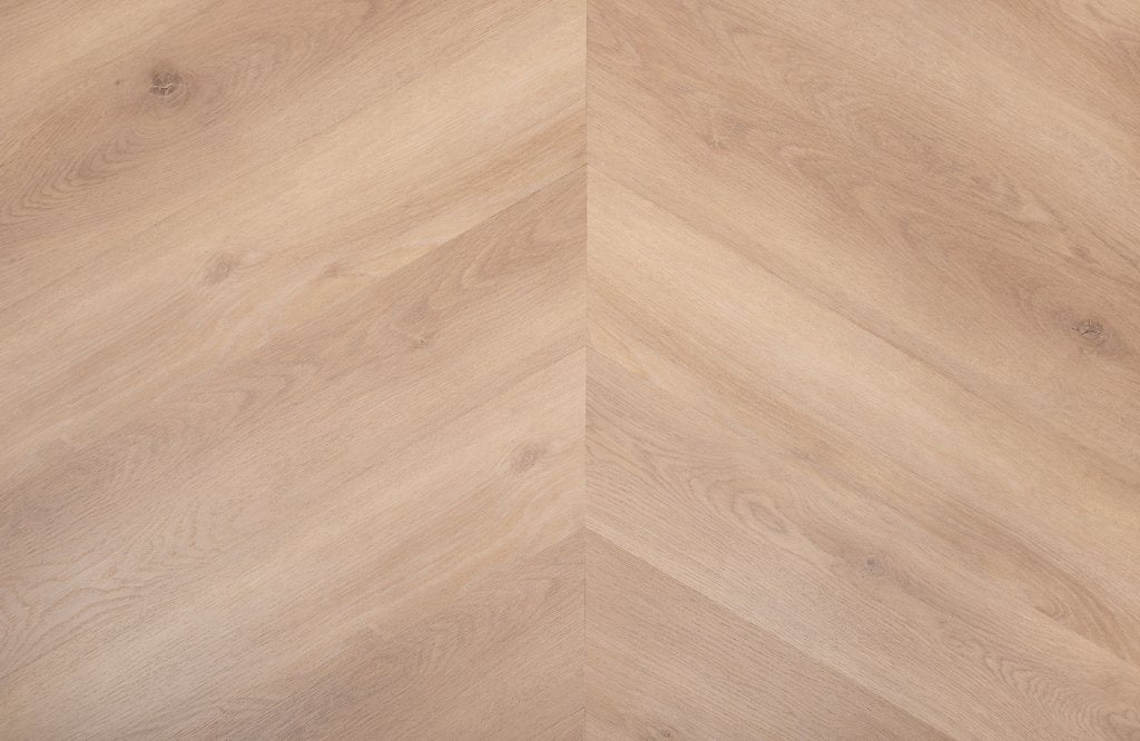 Clay Taupe Oak LVT chevron flooring