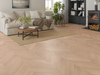 Pale Hazel Oak LVT chevron flooring room scene