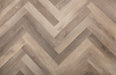 Golden Oak LVT herringbone flooring