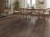 Dark Walnut Oak LVT straight plank flooring room scene