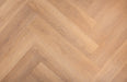 Natural Brown Oak LVT herringbone flooring