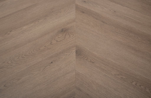 Aged Bourbon Oak LVT chevron flooring
