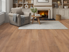 Natural Brown Oak LVT straight plank flooring room scene