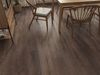 Dark Walnut Oak LVT straight plank flooring room scene