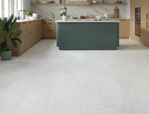 Laminate Tile Flooring – White Distressed Stone – AGT Mood Marine – 325mm x 1195mm – 10mm