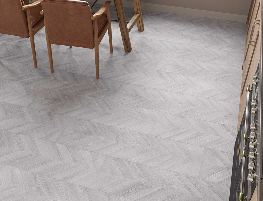 Laminate Chevron Flooring – Storm Grey – AGT Pruva Marsala – 327mm x 1200mm – 8mm