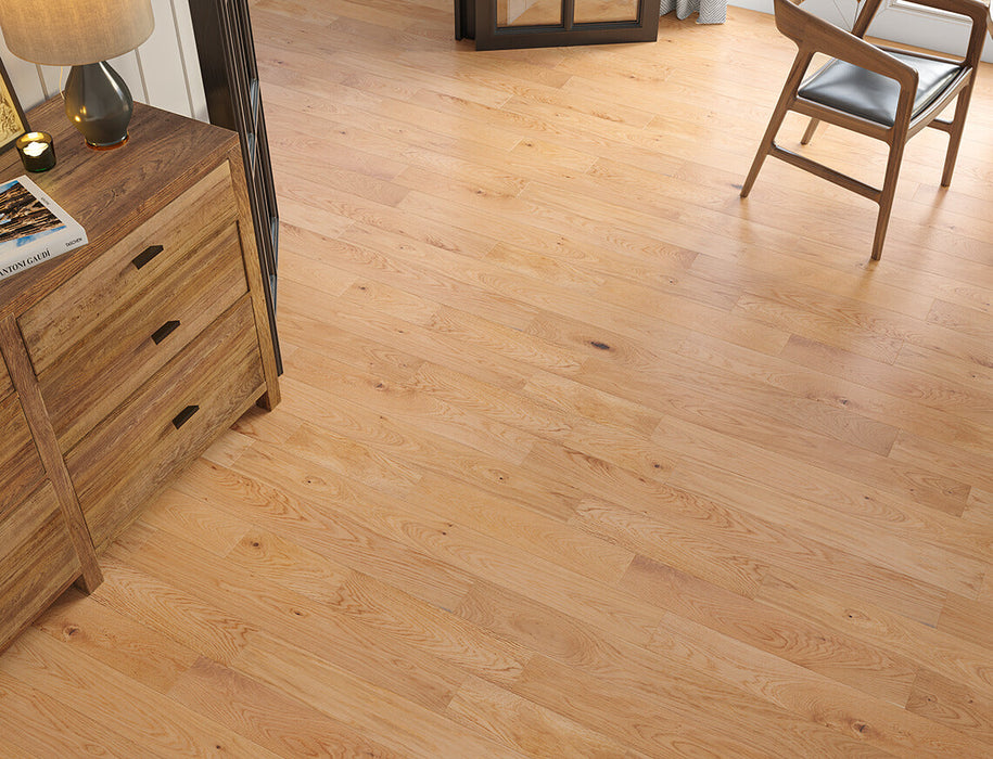 Natural Oak engineered oak plank flooring 125mm