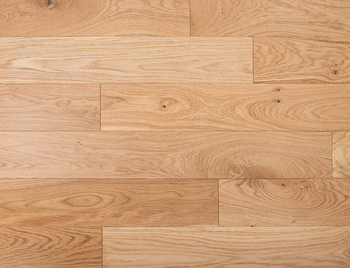 Engineered Oak Flooring – Natural Oak – Smooth Lacquered – 125mm x 300-1200mm – 10/2mm
