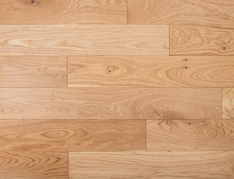 Engineered Oak Flooring – Natural Oak – Smooth Lacquered – 125mm x 300-1200mm – 10/2mm