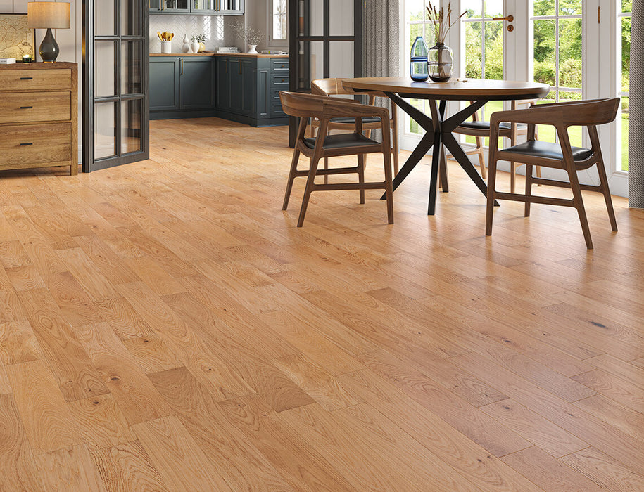 Natural Oak engineered oak plank flooring 125mm