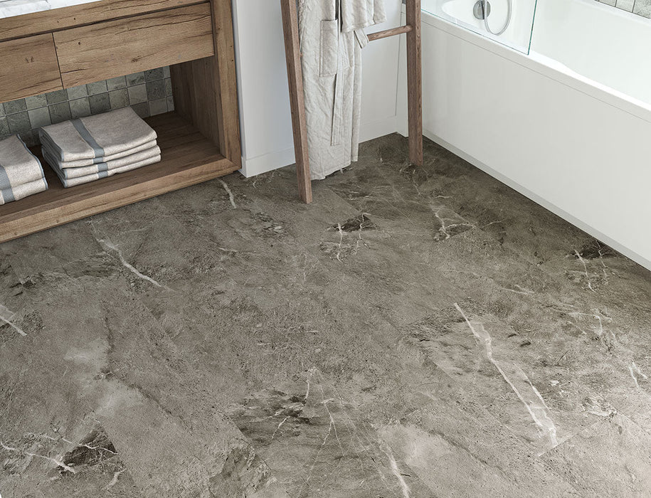 SPC Click Vinyl Tile Flooring – Earth Grey – 300mm x 600mm – 6.5/0.5mm