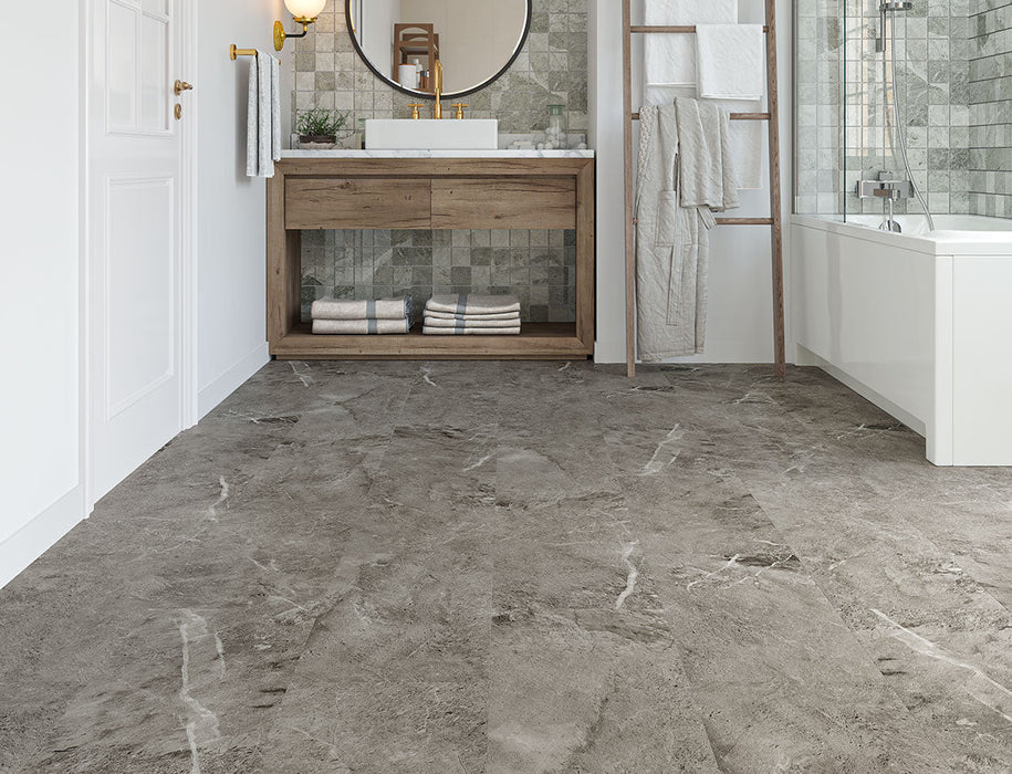 SPC Click Vinyl Tile Flooring – Earth Grey – 300mm x 600mm – 6.5/0.5mm