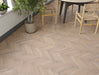 White Smoked Oak engineered oak herringbone flooring 70mm