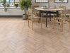 White Smoked Oak engineered oak herringbone flooring 70mm