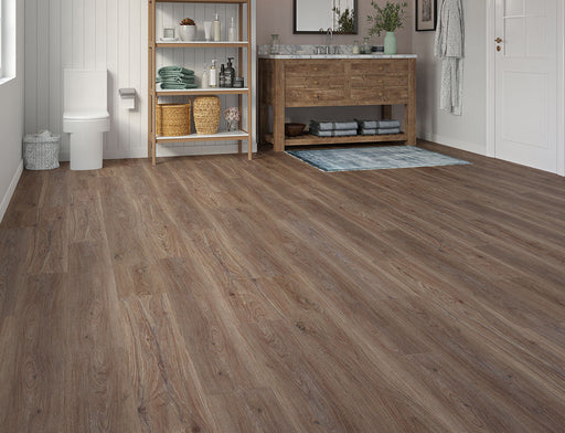 SPC Click Vinyl Flooring – Antique Brown Oak – 180mm x 1220mm – 6.5/0.5mm