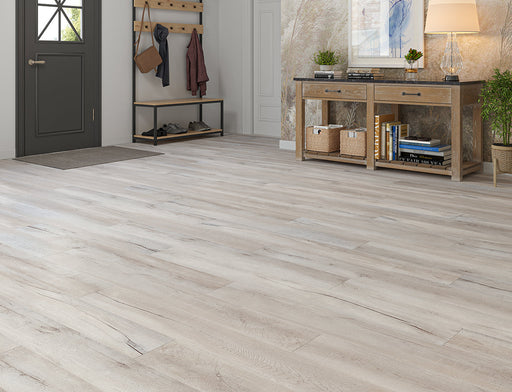 SPC Click Vinyl Flooring – White Blue Brushed Oak – 181mm x 1520mm – 8/0.17mm