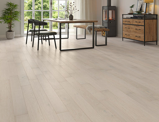 Double White Oak engineered oak plank flooring 125mm