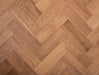 Engineered Oak Herringbone Flooring – Antique Oak – Brushed Handscraped Lacquered – 90mm x 300mm – 14/3mm