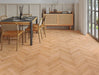 Natural Oak engineered oak herringbone flooring 90mm