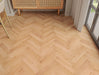 Natural Oak engineered oak herringbone flooring 90mm