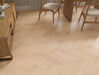 Natural Oak engineered oak herringbone flooring 90mm