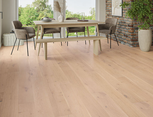 White Smoked Oak engineered oak plank flooring 190mm