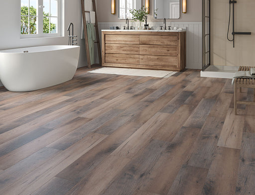 SPC Click Vinyl Flooring – Brown Black Oak – 180mm x 1220mm – 6.5/0.5mm