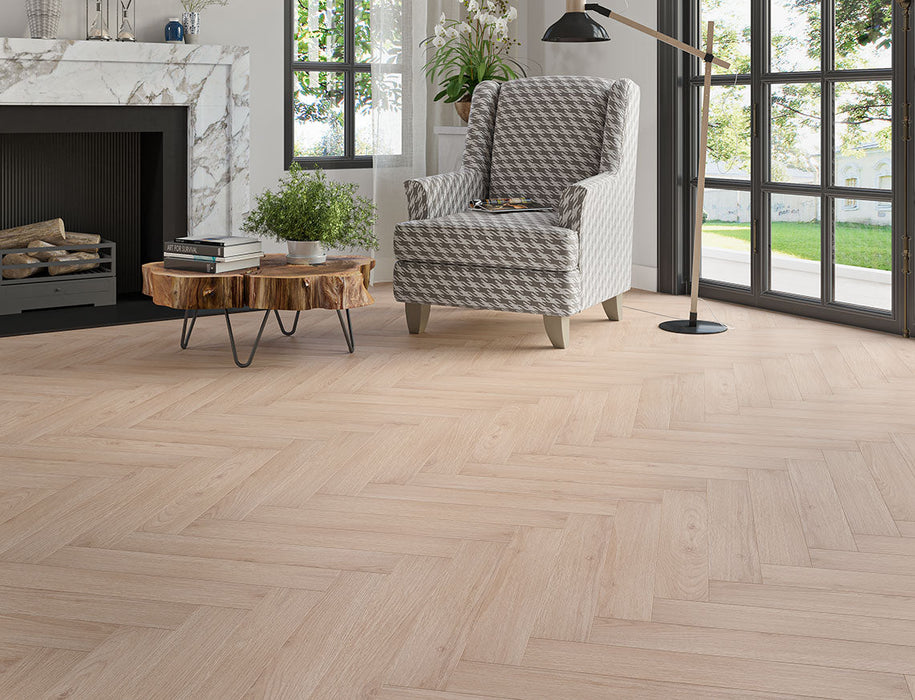 Laminate Herringbone Flooring – Grey Brown – Oakleigh Cliveden – 100mm x 600mm – 8mm