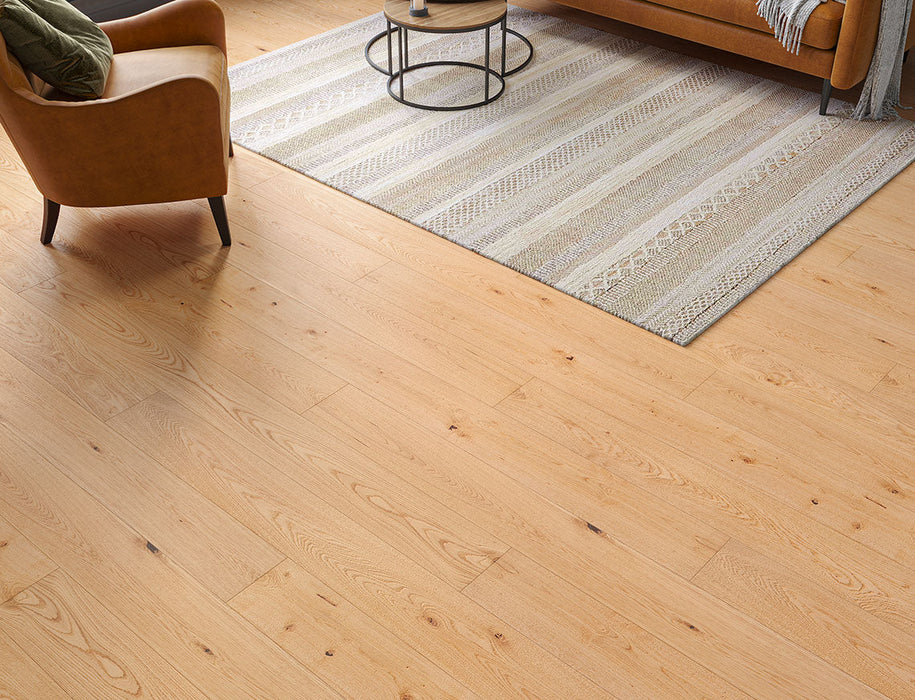 Natural Oak engineered oak plank flooring 190mm