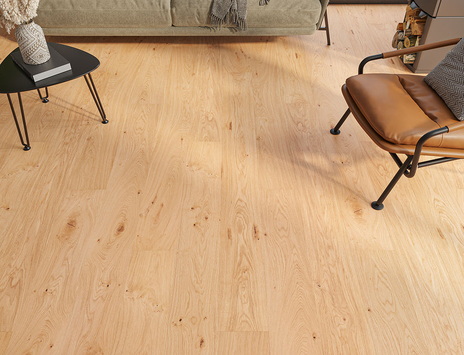 Natural Oak engineered oak plank flooring 190mm