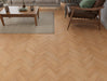 Natural Oak engineered oak herringbone flooring 90mm