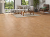Natural Oak engineered oak herringbone flooring 90mm
