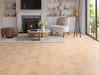 Natural Oak engineered oak herringbone flooring 90mm