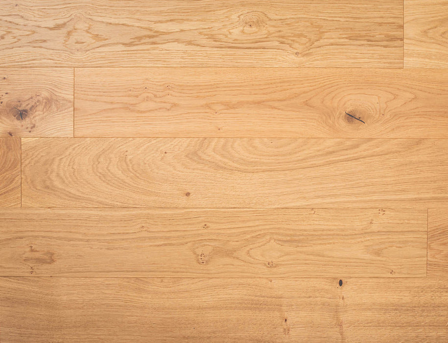 Engineered Oak Flooring – Natural Oak – Brushed & Oiled – 125mm x 300-1200mm – 10/2.5mm