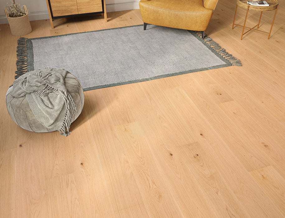 Natural Oak engineered oak plank flooring 190mm