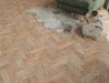 Smoked Oak engineered oak herringbone flooring 90mm