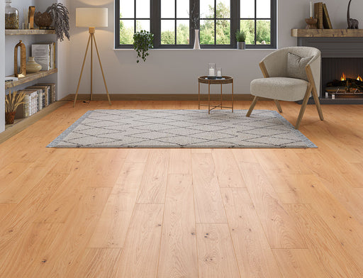 Natural Oak engineered oak plank flooring 180mm
