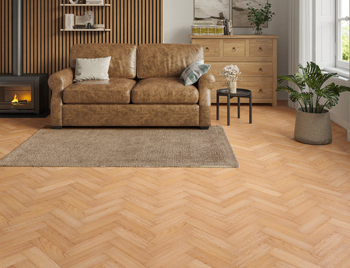 Natural Oak engineered oak herringbone flooring 80mm