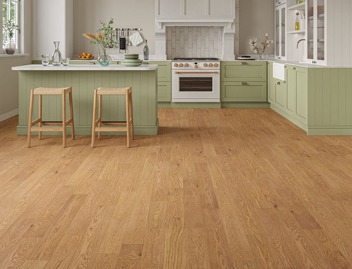 Golden Oak engineered oak plank flooring 125mm