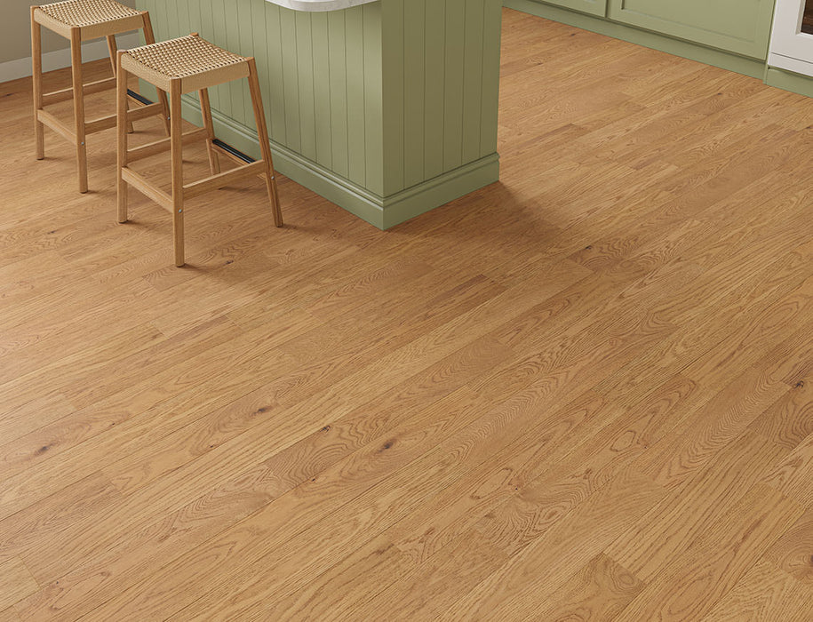 Golden Oak engineered oak plank flooring 125mm